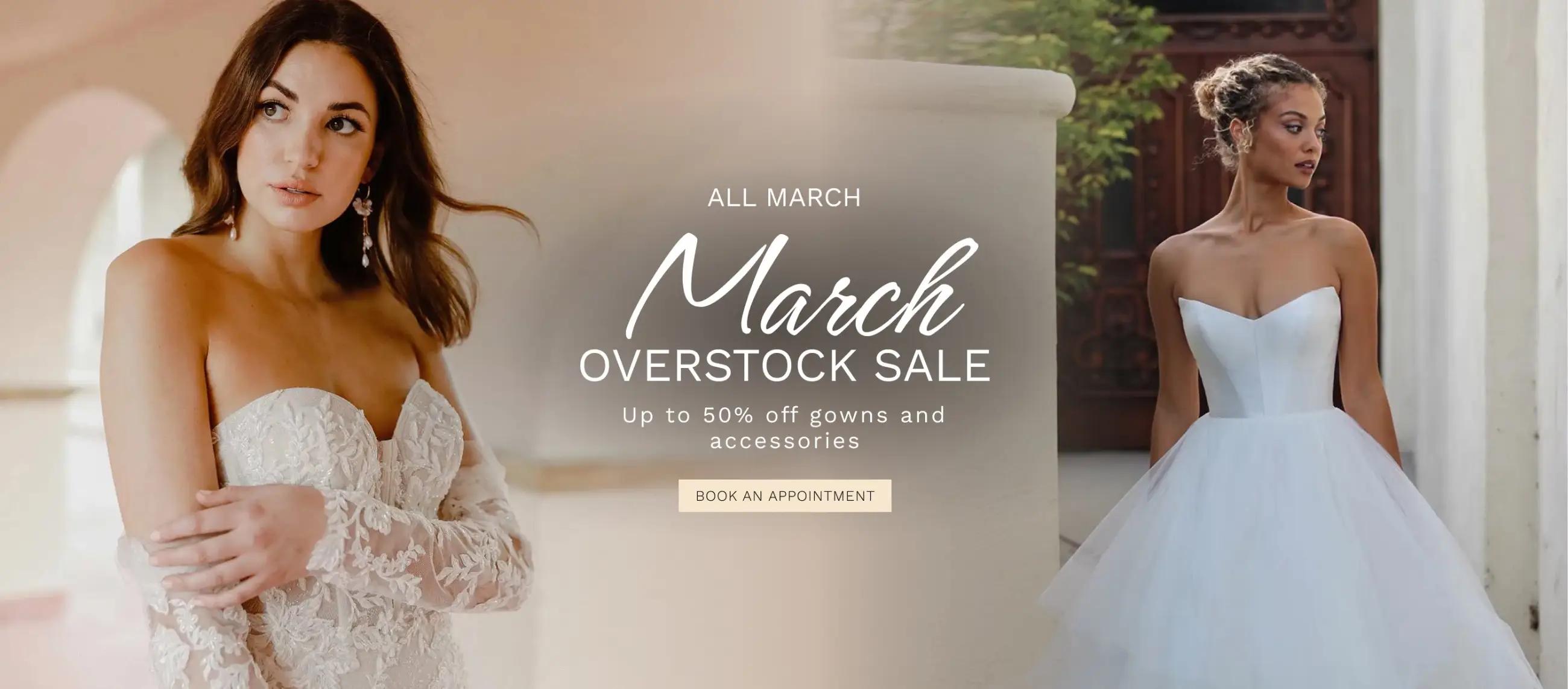 March Overstock Sale Banner for Desktop