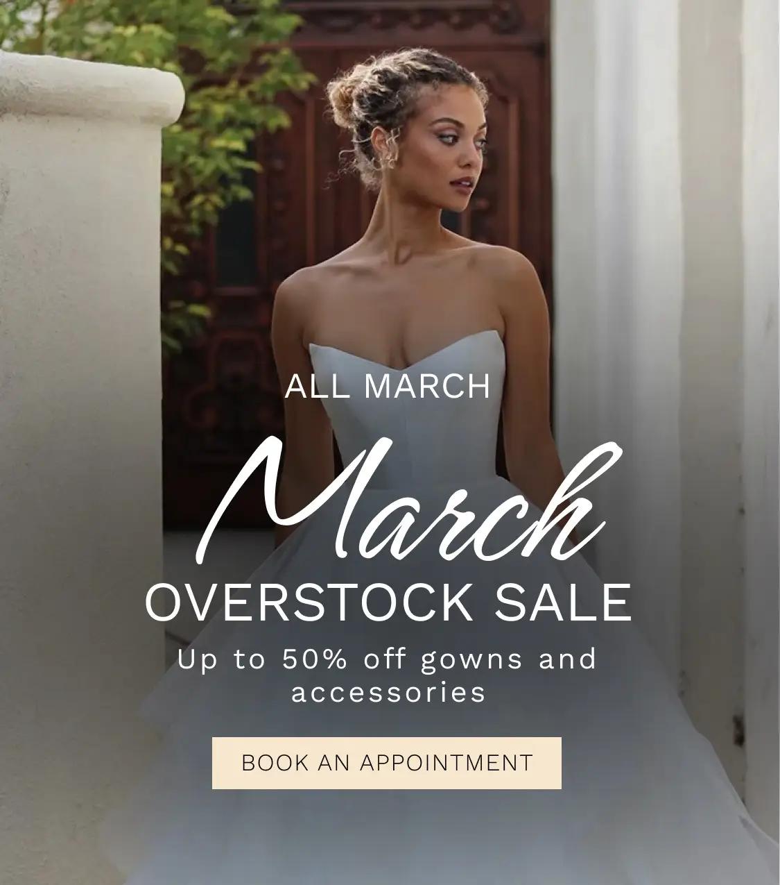 March Overstock Sale Banner for Mobile